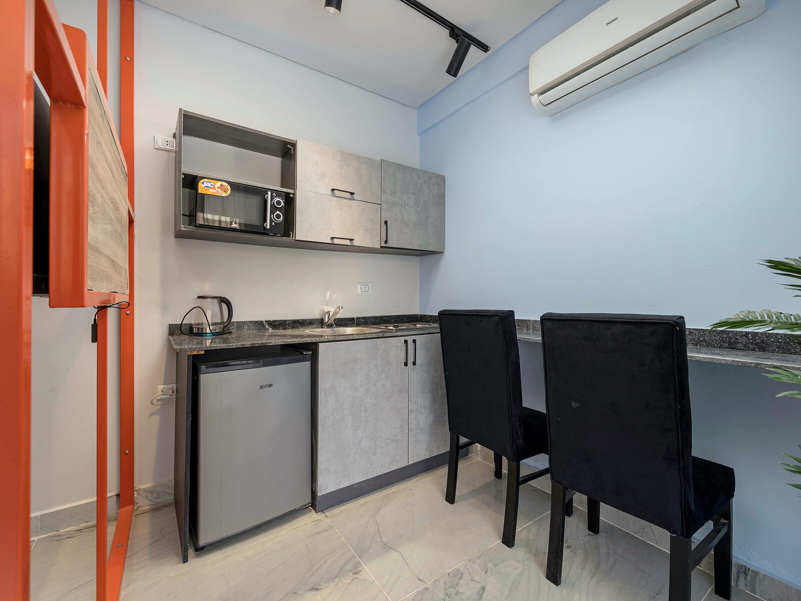 Travelholic Artistic Garden Studio | 90 Residence 105 — Full Kitchen in Travelholic 90st Residence. Unit 105., Egypt