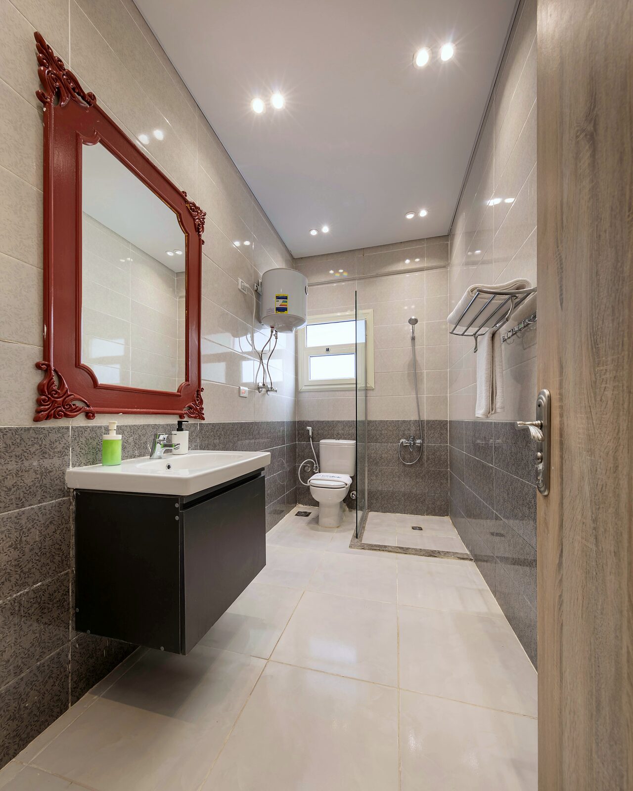 Travelholic Artistic Garden Studio | 90 Residence 105 — Full bathroom 1 in Travelholic 90st Residence. Unit 105., Egypt