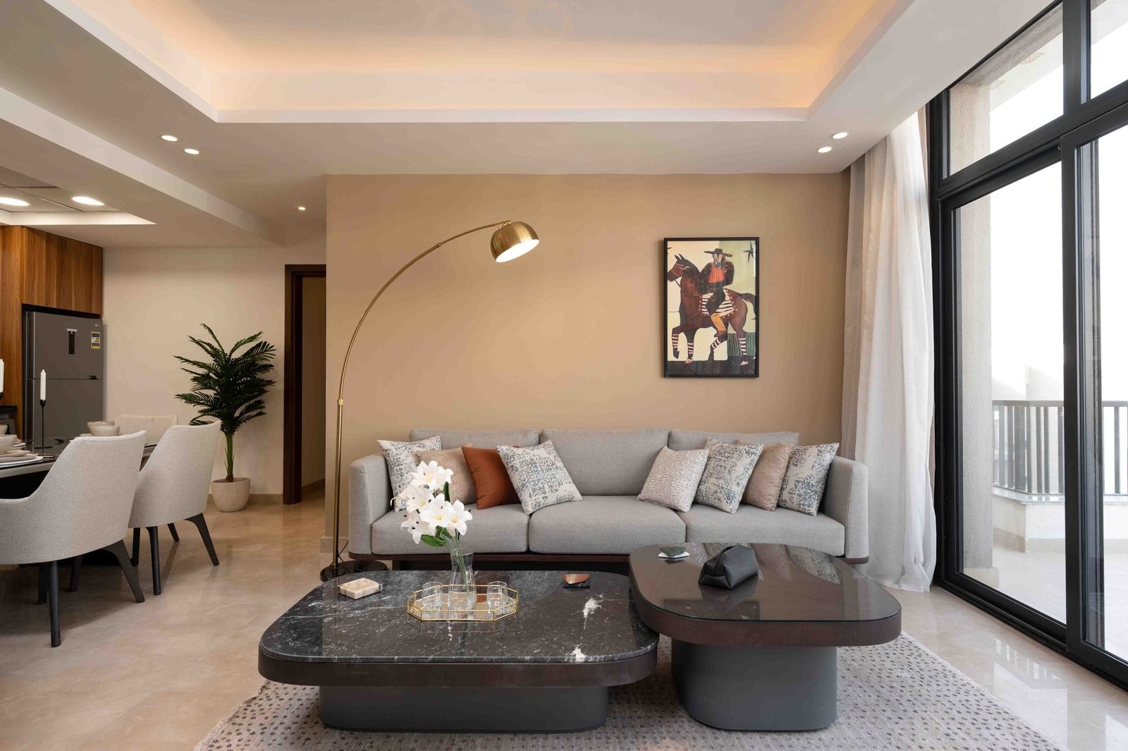 Vibrant 2BR Apartment – Garden View – CFC — Living Room in Aura, Cairo Festival City, Egypt — photo 3