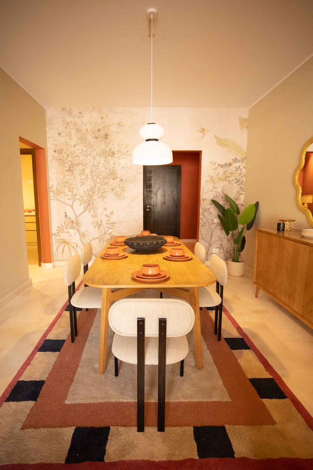 Graceful 3BR Apartment – Pool View – SODIC — Dining Area in SODIC Villette, Egypt