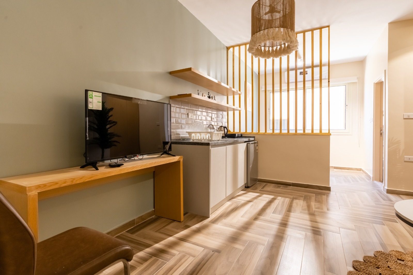 Calm Studio – City View – Arkan Plaza — Living Room in Near Arkan Plaza, Sheikh Zayed, Egypt