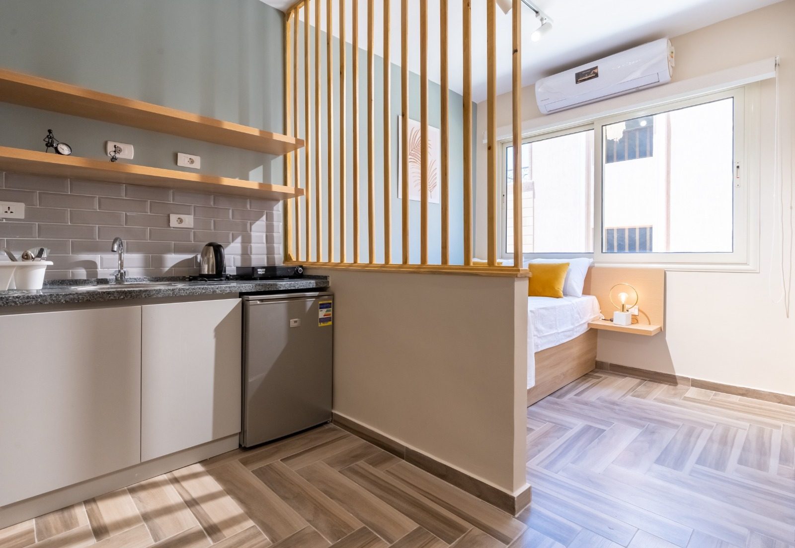 Calm Studio – City View – Arkan Plaza — Full Kitchen in Near Arkan Plaza, Sheikh Zayed, Egypt — photo 2