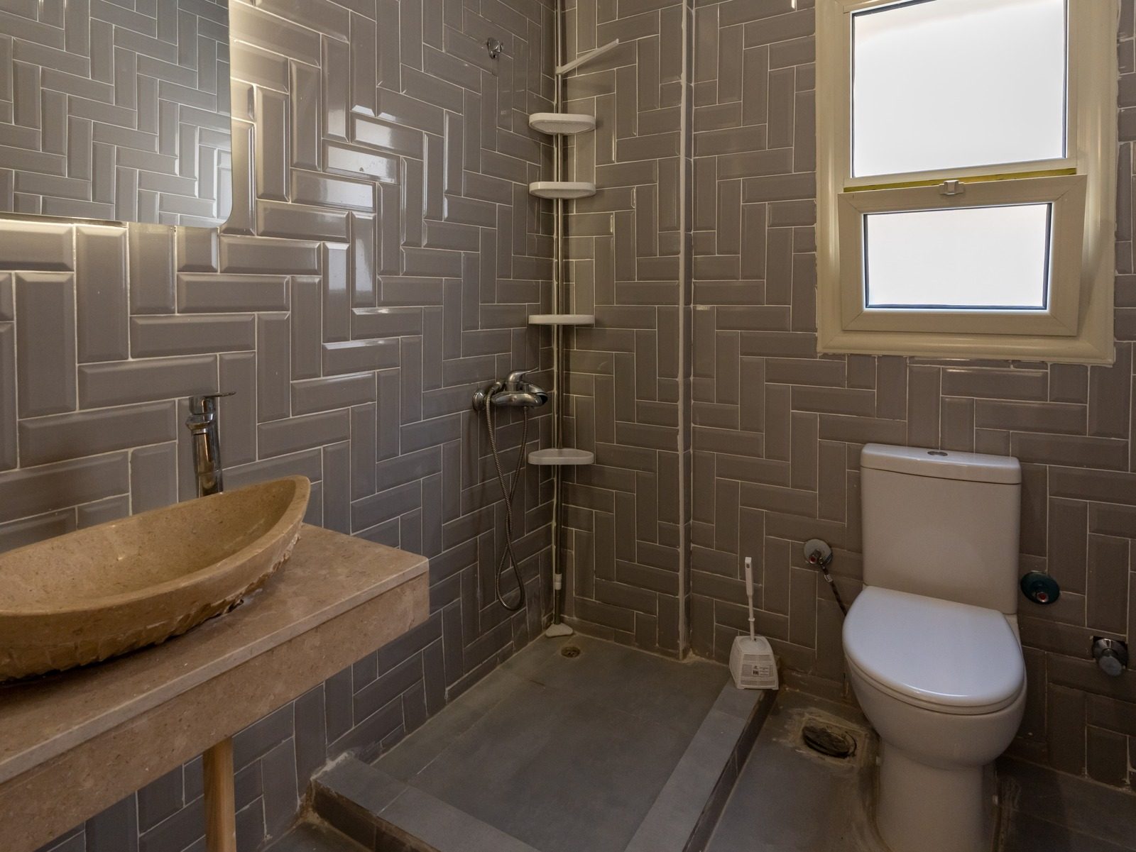 Curated Studio – City View – Arkan Plaza — Full bathroom 1 in Near Arkan Plaza, Sheikh Zayed, Egypt