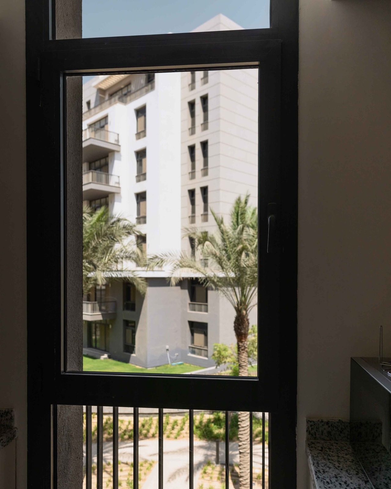Classic 3BR Apartment – Garden View – CFC — Balcony in Aura, Cairo Festival City, Egypt