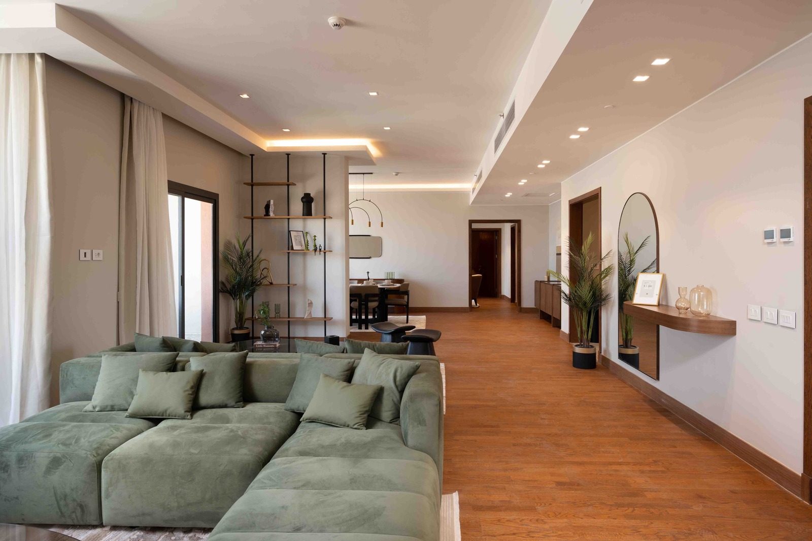 Refined 4BR Apartment – City View – Aeon Towers — Living Room in Aeon Towers, Sheikh Zayed, Egypt