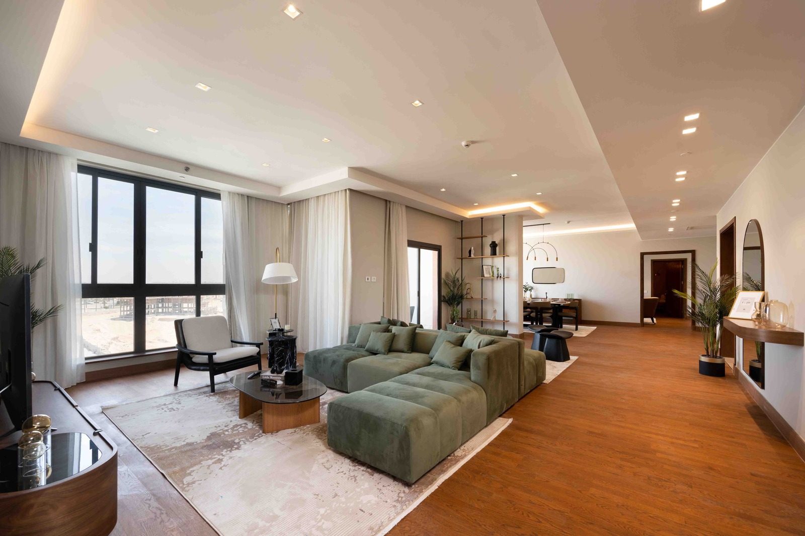 Refined 4BR Apartment – City View – Aeon Towers — Living Room in Aeon Towers, Sheikh Zayed, Egypt — photo 3