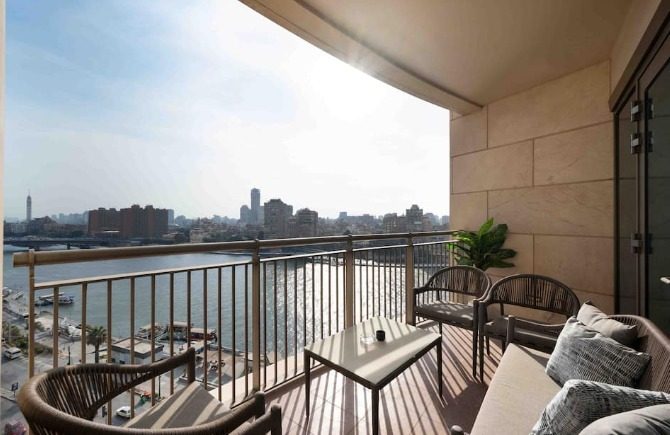2BR Nile View At St.Regis — Balcony in The St. Regis, Corniche El Nil, Egypt