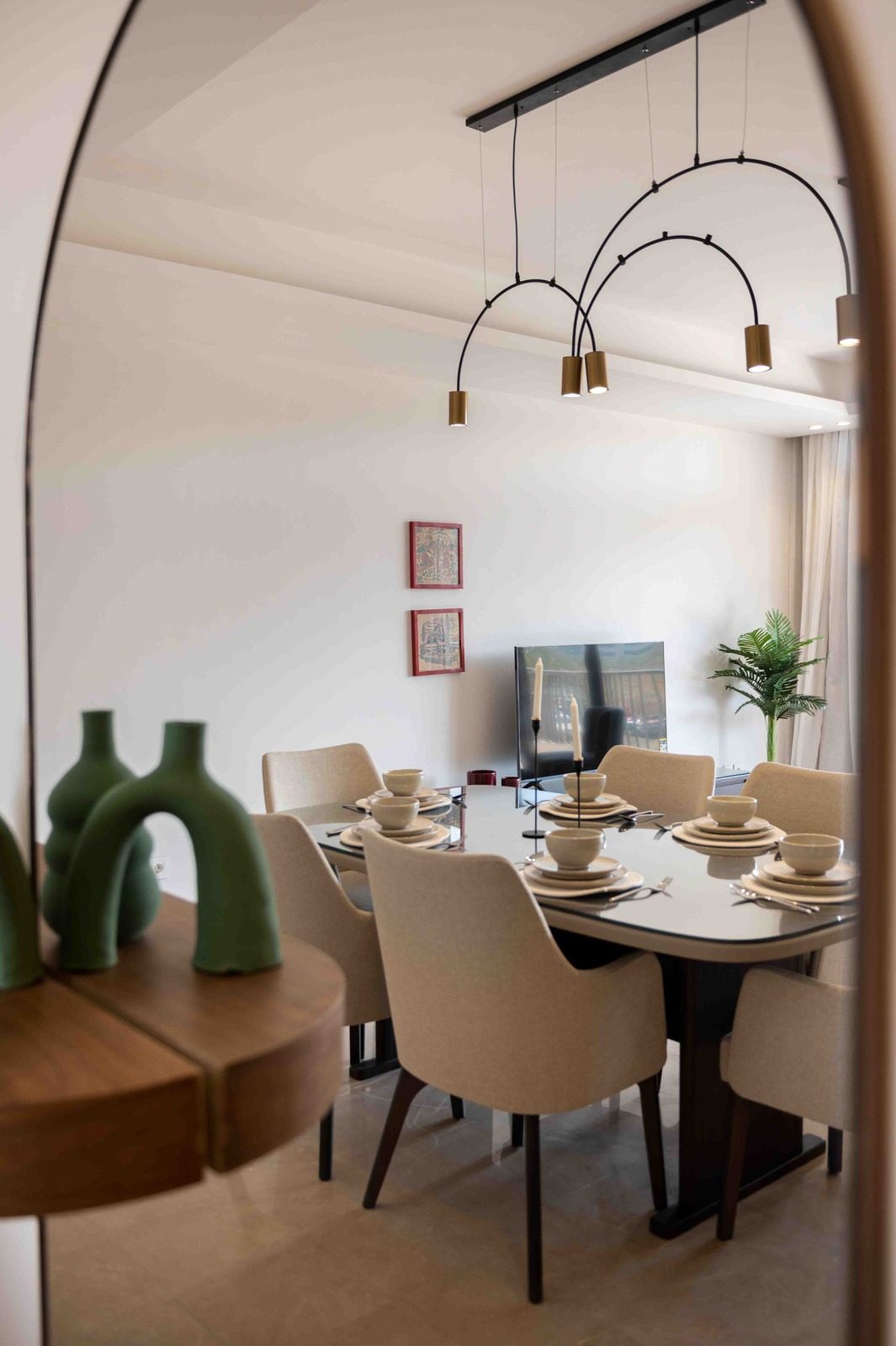 Beautiful 2BR Apartment – Garden View – CFC — Dining Area in Aura, Cairo Festival City, Egypt