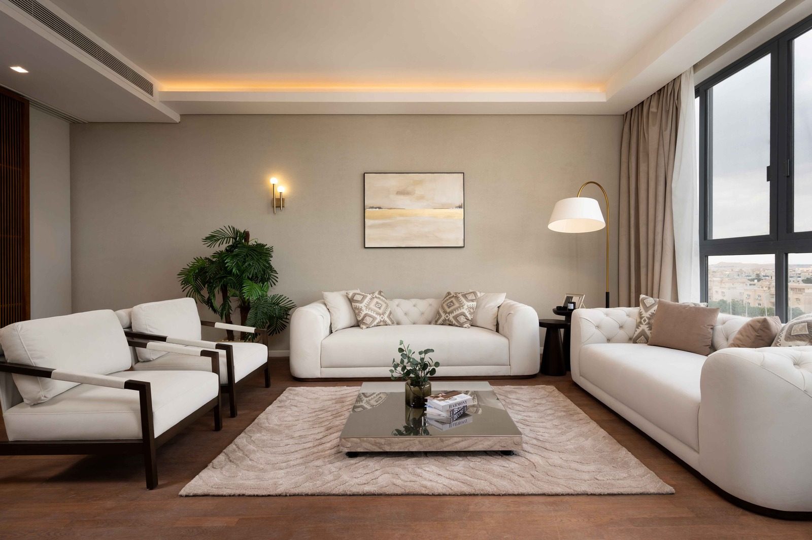 3BR Apartment – City View – Aeon Towers — Living Room in Aeon Towers, Sheikh Zayed, Egypt