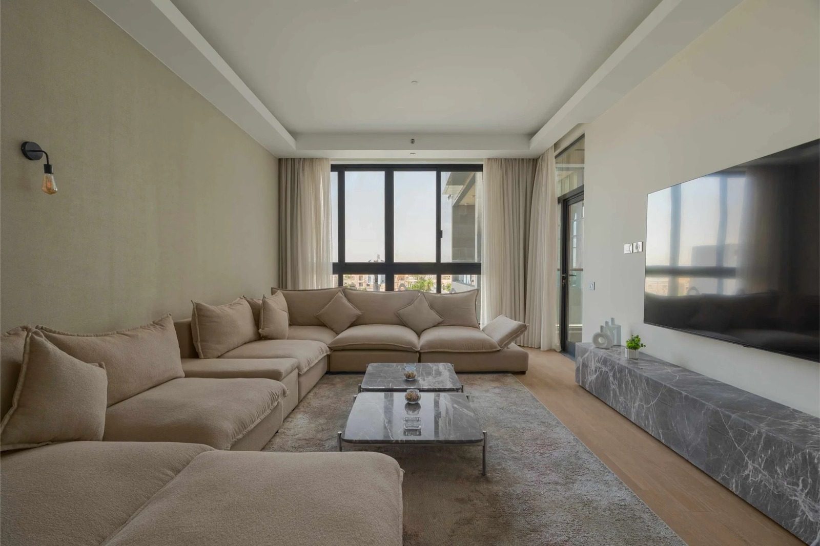 Modern 2BR Apartment with Balcony – Aeon Towers, Sheikh Zayed — Living Room in Aeon Towers, Sheikh Zayed City, Egypt — photo 3
