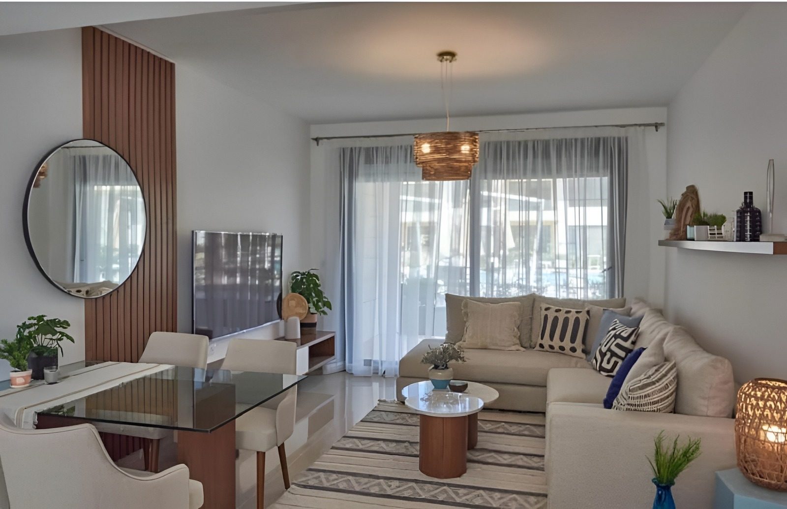 3BR Apartment – Pool View – El Gouna — Living Room in G-Cribs, El Gouna, Egypt