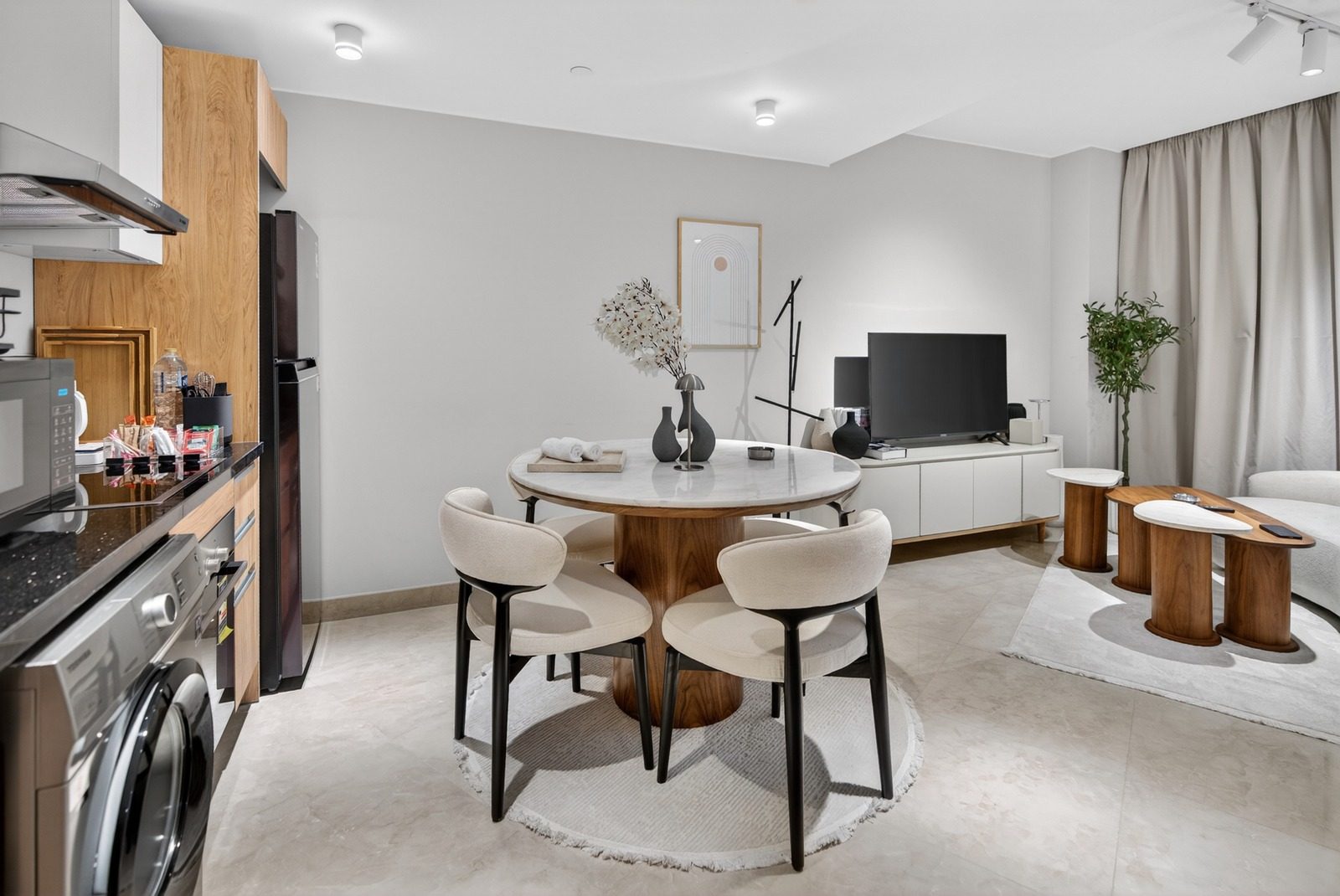 Warm Studio – Sheikh Zayed – ZED Towers — Full Kitchen in ZED Towers, Sheikh Zayed, Egypt