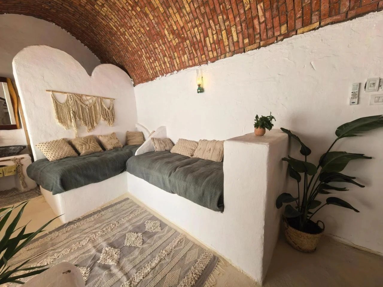 Family Room – Nile View – Nubian Guesthouse, Aswan — Living Room in Nubian village on the West Bank of the Nile, Aswan, Egypt — photo 2