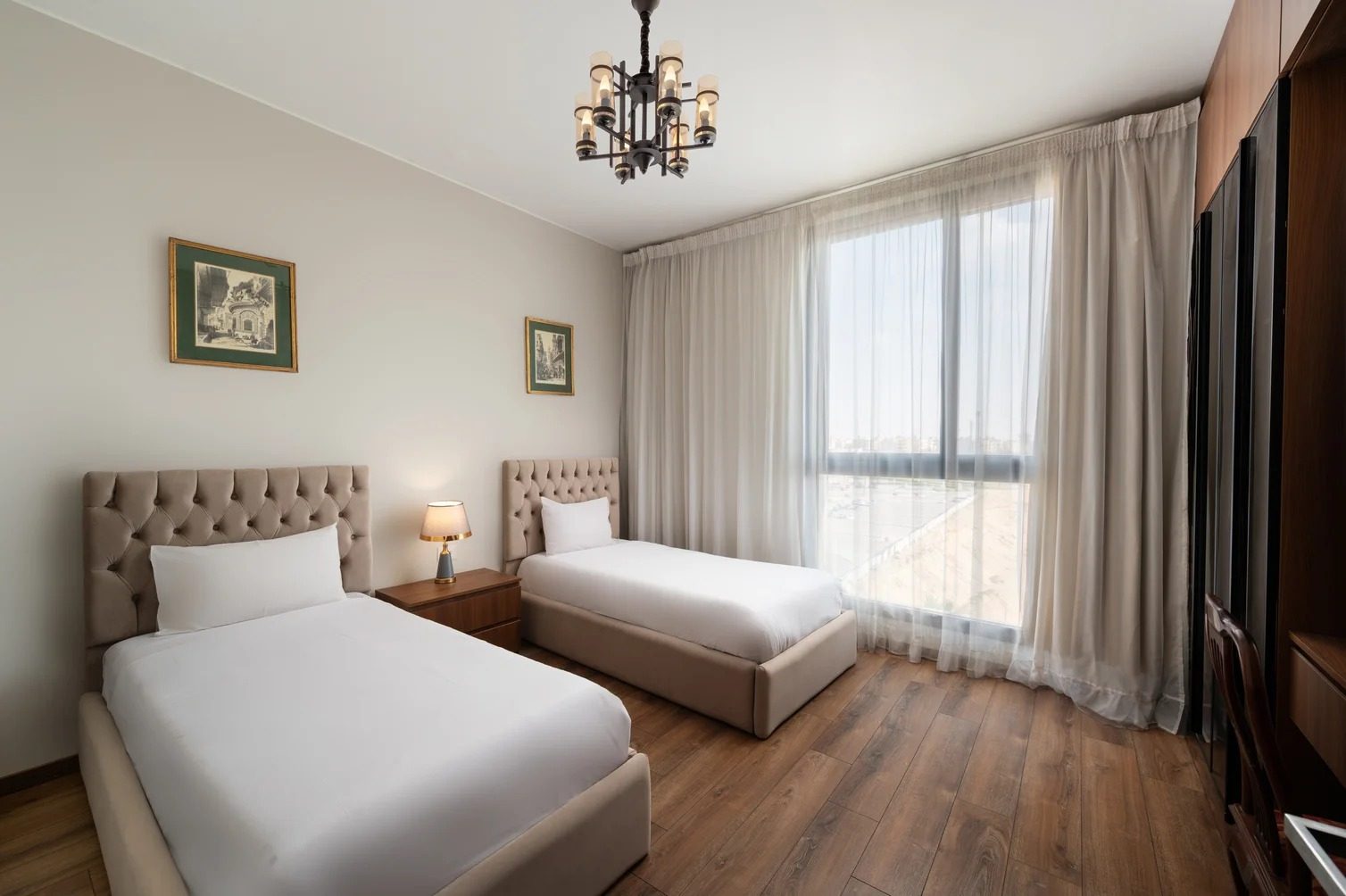 Bright 2BR Apartment with Balcony – Aeon Towers, Sheikh Zayed — Bedroom 2 in Aeon Towers, Sheikh Zayed City, Egypt