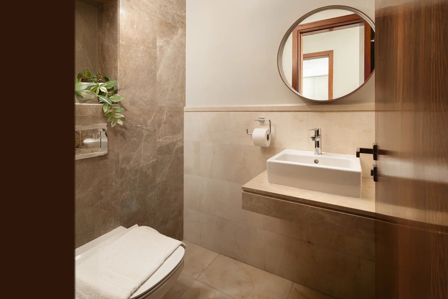 Bright 2BR Apartment with Balcony – Aeon Towers, Sheikh Zayed — Full bathroom 3 in Aeon Towers, Sheikh Zayed City, Egypt