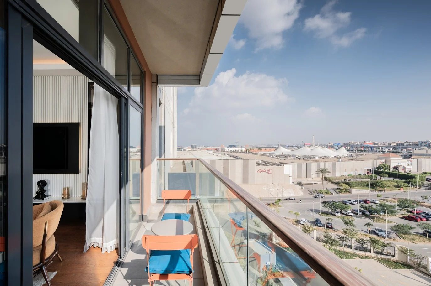 Bright 2BR Apartment with Balcony – Aeon Towers, Sheikh Zayed — Balcony in Aeon Towers, Sheikh Zayed City, Egypt