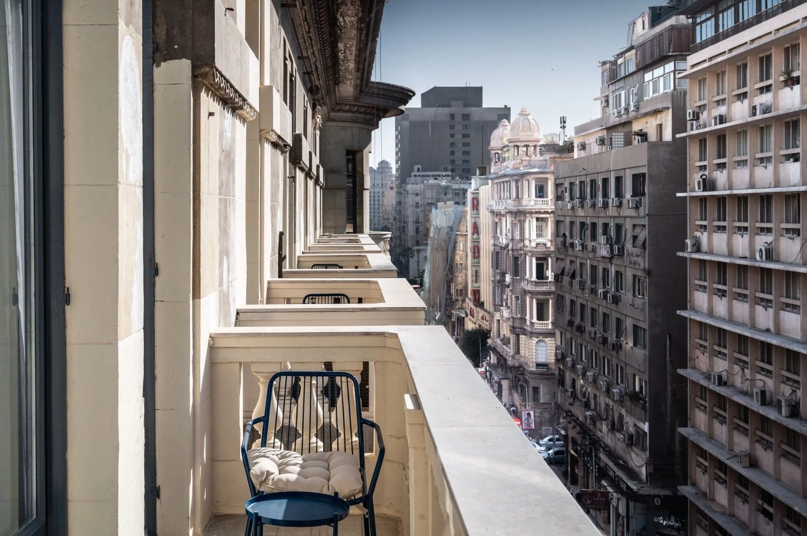 Studio – City View – Downtown Cairo — Balcony in Downtown Cairo, near Talaat Harb Square, Egypt