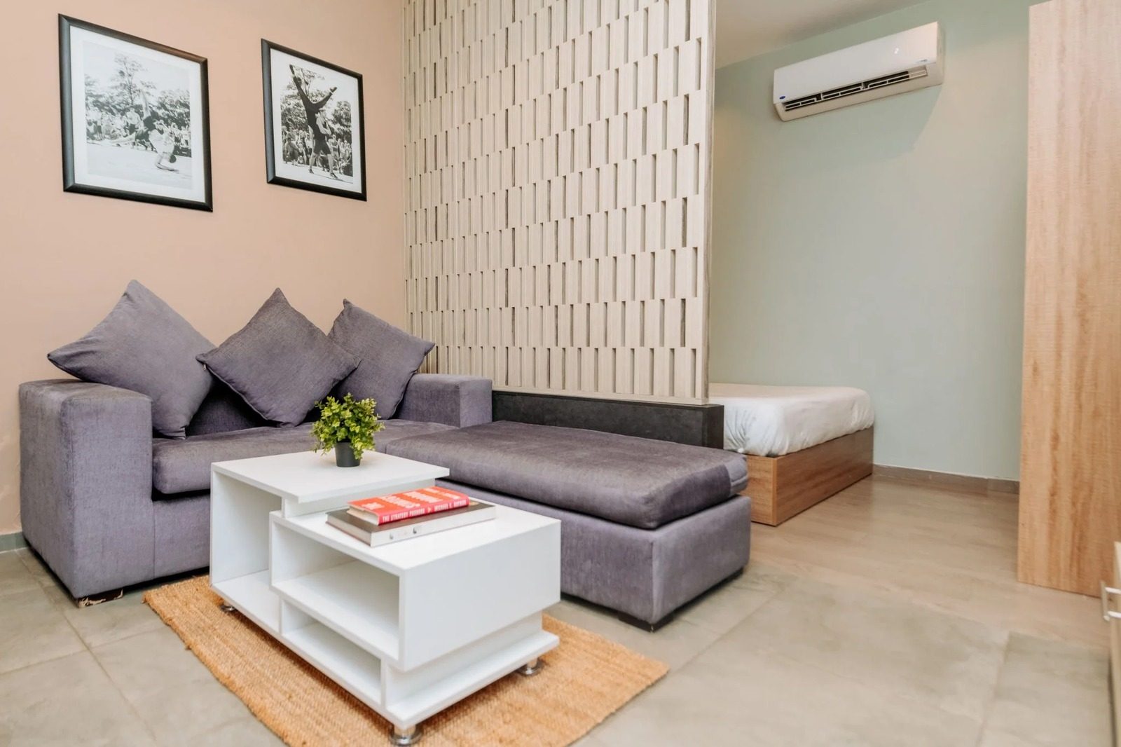 Bright Compact Studio – Zamalek — Living Room in Central Zamalek, Cairo — close to 26th of July St, Egypt — photo 3