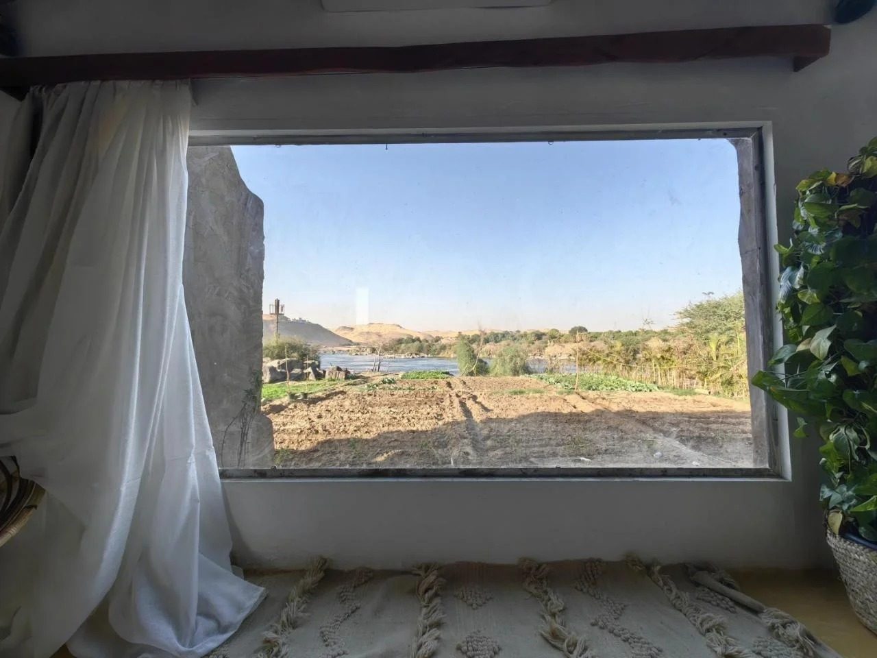 King Room – Nile View – Nubian Guesthouse, Aswan — Neighbourhood Preview in Nubian village on the West Bank of the Nile, Aswan, Egypt