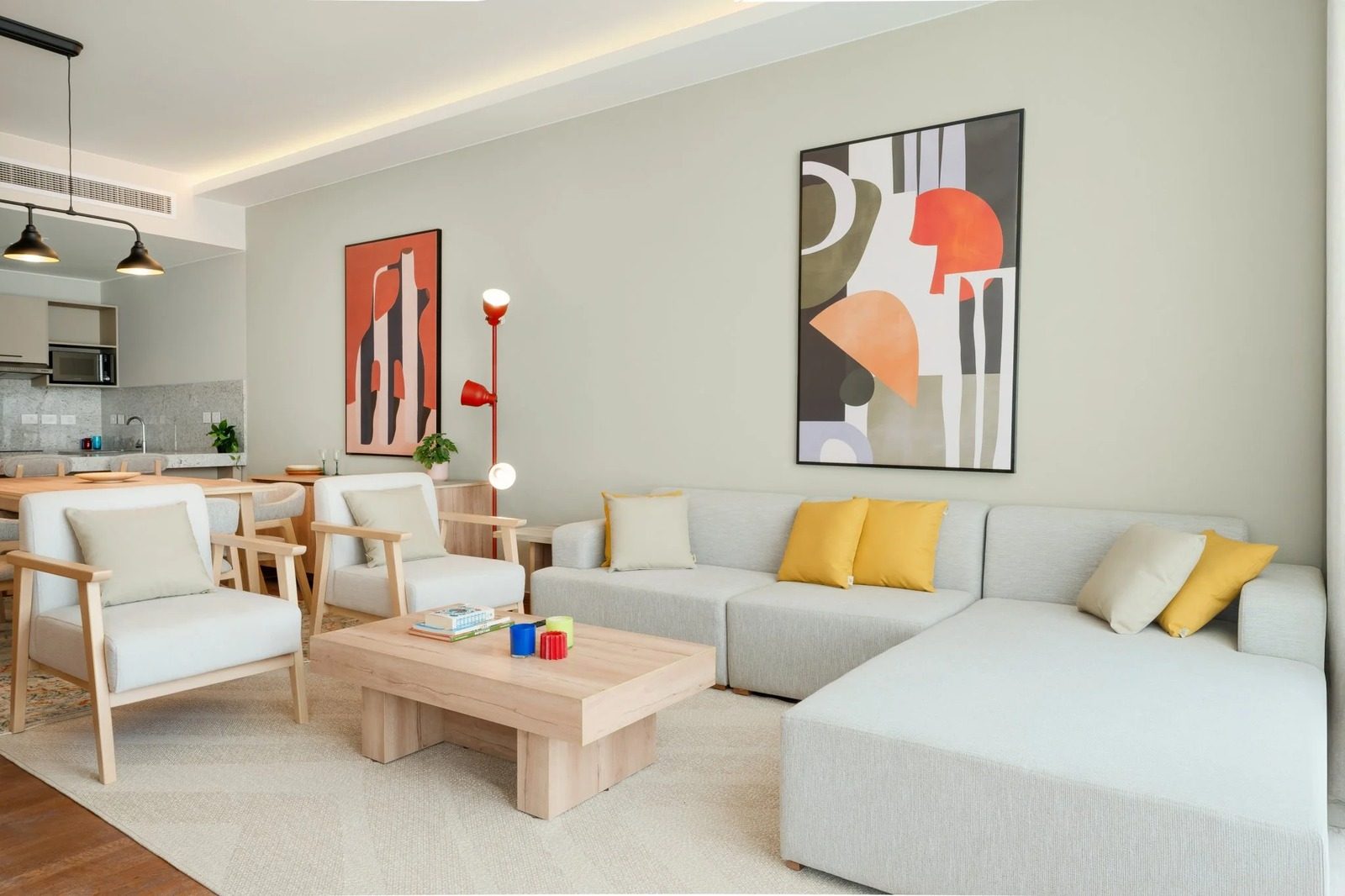 Serene 2BR Apartment with Kitchen – Aeon Towers, Sheikh Zayed — Living Room in Aeon Towers, Sheikh Zayed City, Egypt