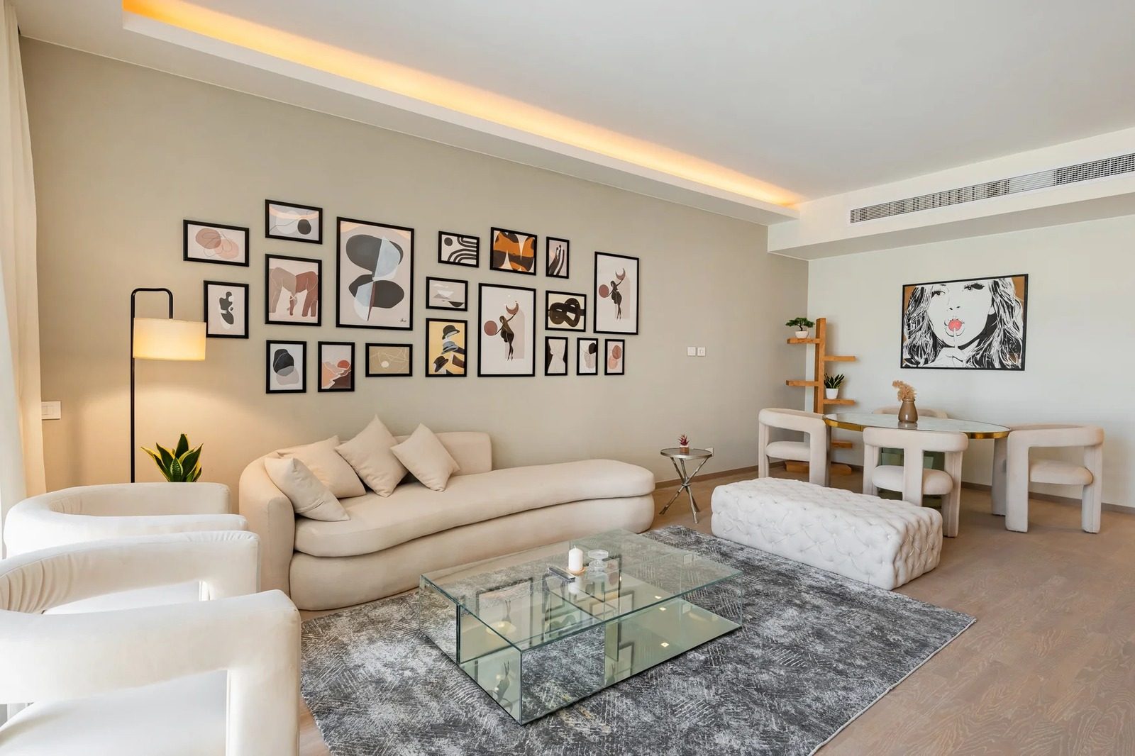 Bright 2BR Apartment with Kitchen – Aeon Towers, Sheikh Zayed — Living Room in Aeon Towers, Sheikh Zayed City, Egypt