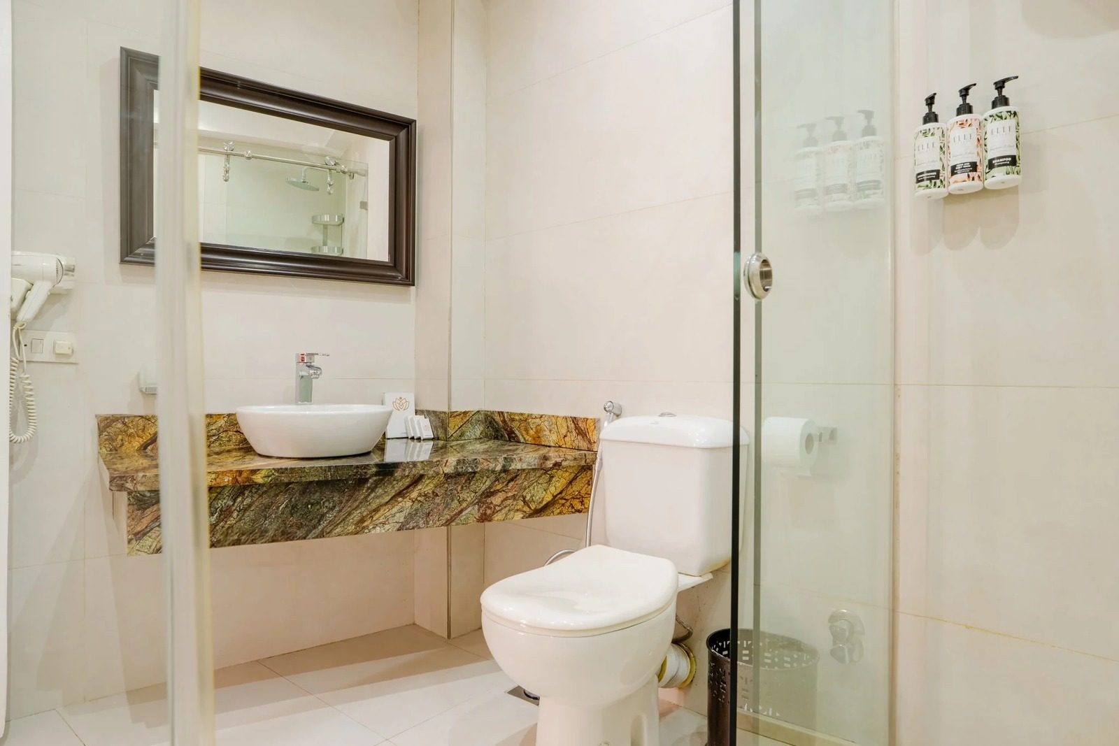 1BR Twin Suite – Nile View – Nile-side Hotel, Zamalek — Full bathroom 1 in Nile side of Zamalek, Cairo, Egypt