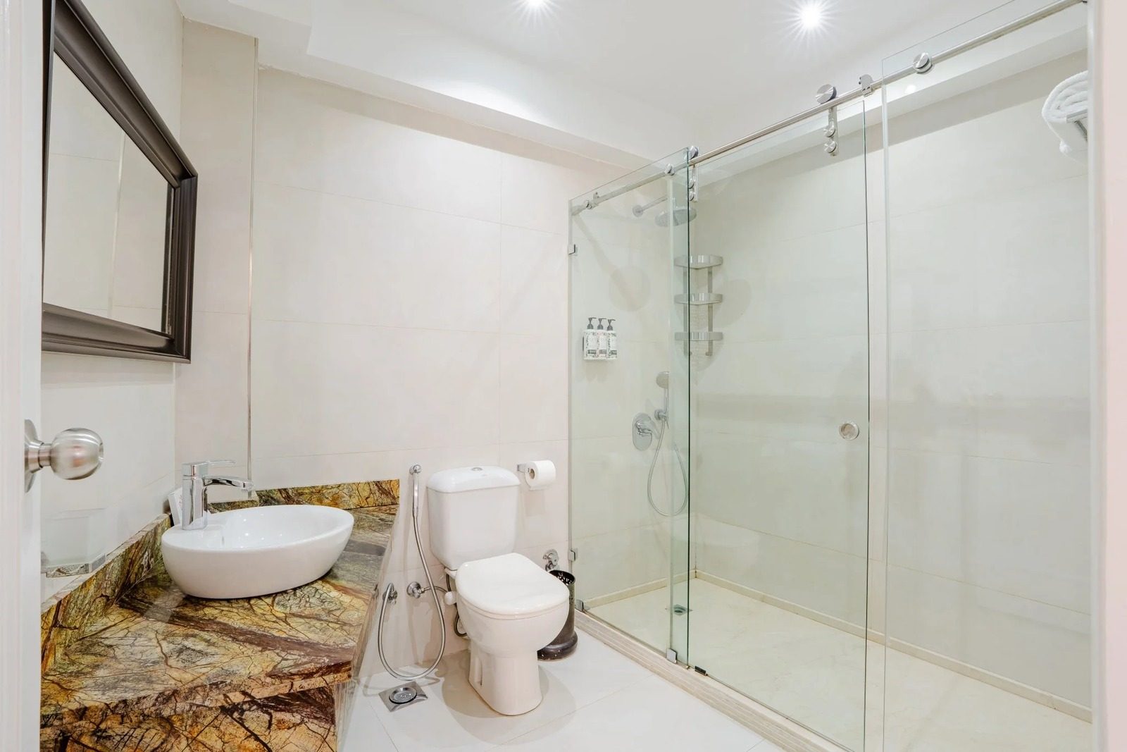 1BR Twin Suite – Nile View – Nile-side Hotel, Zamalek — Full bathroom 1 in Nile side of Zamalek, Cairo, Egypt — photo 2