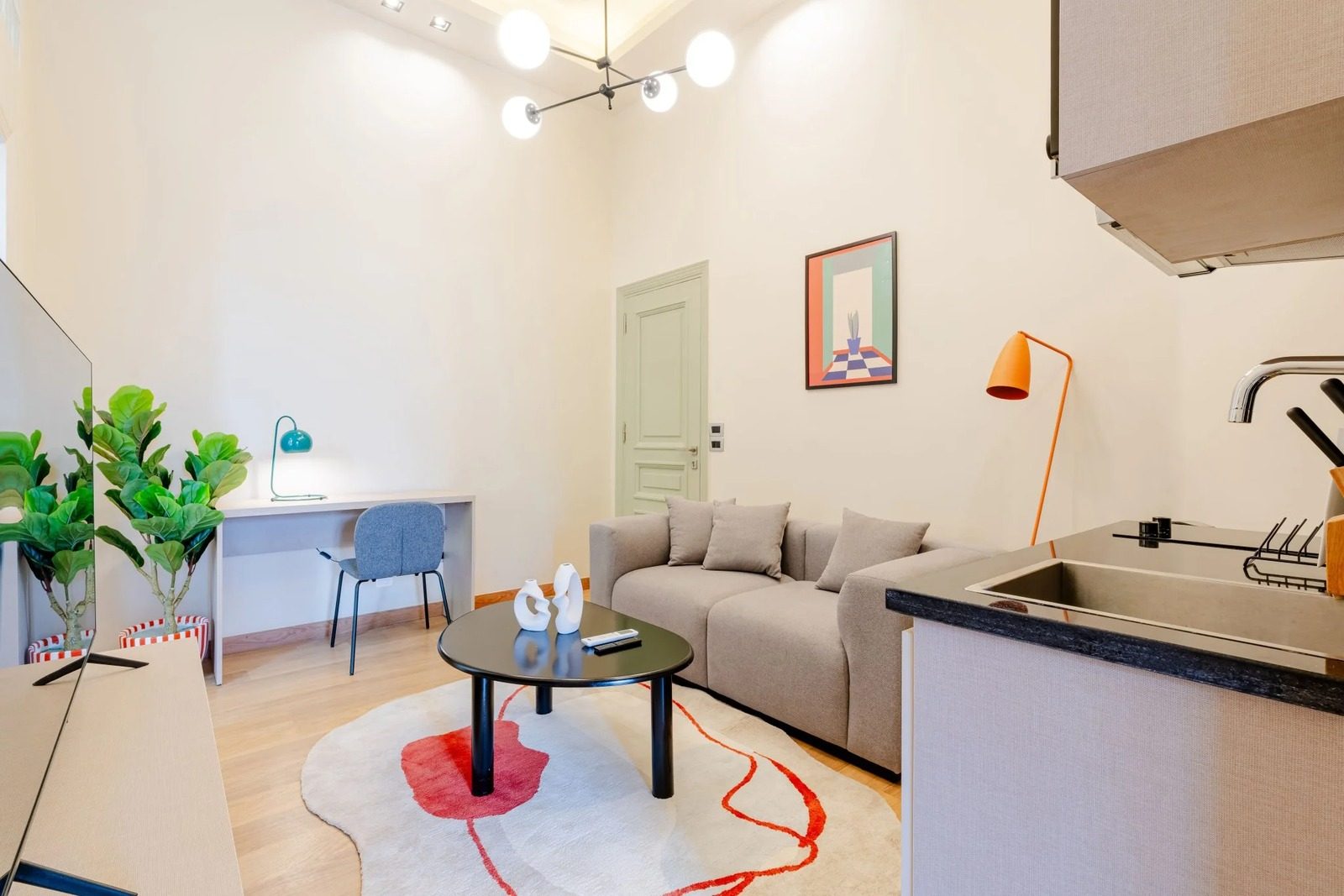Modern 2BR Apartment – Zamalek — Living Room in Zamalek, Cairo, Egypt