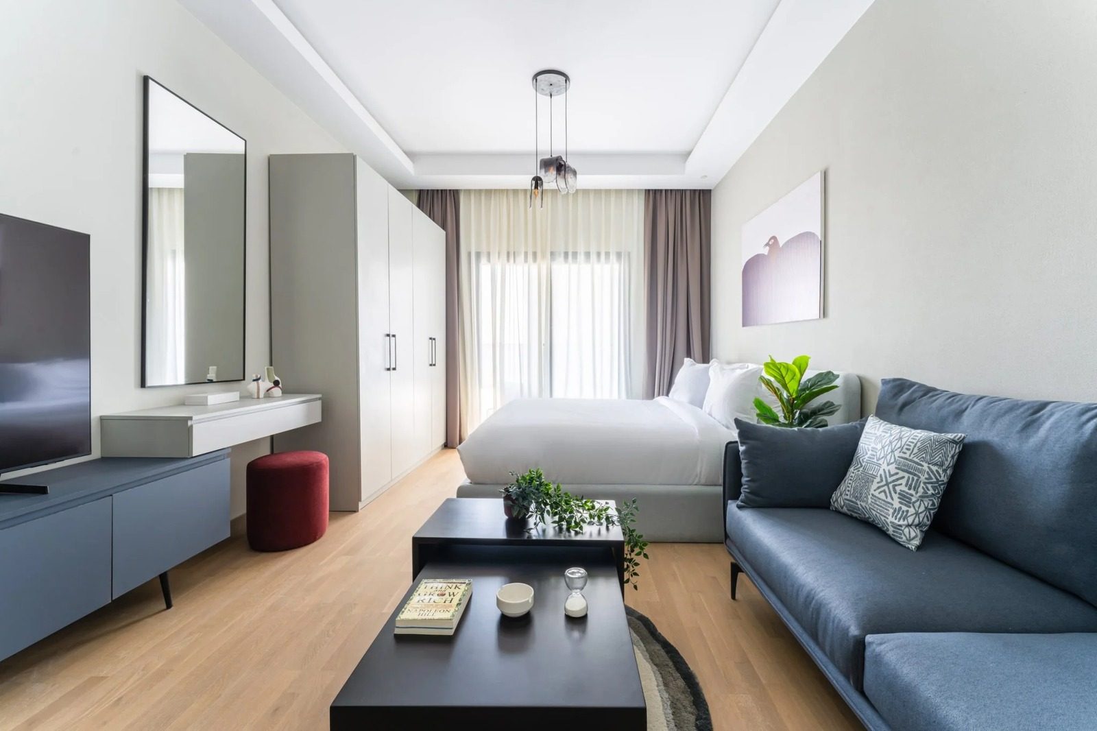 Bright Studio with Kitchen – Aeon Towers, Sheikh Zayed — Living Room in Aeon Towers, Sheikh Zayed City, Egypt