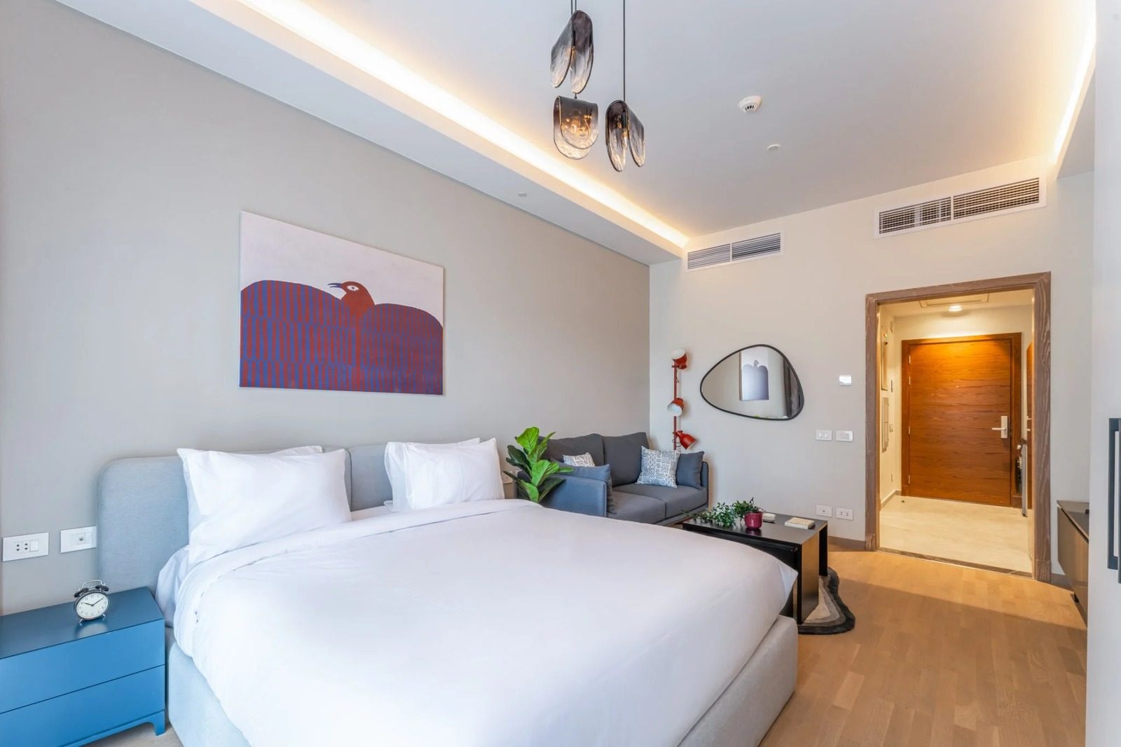 Bright Studio with Kitchen – Aeon Towers, Sheikh Zayed — Bedroom 1 in Aeon Towers, Sheikh Zayed City, Egypt