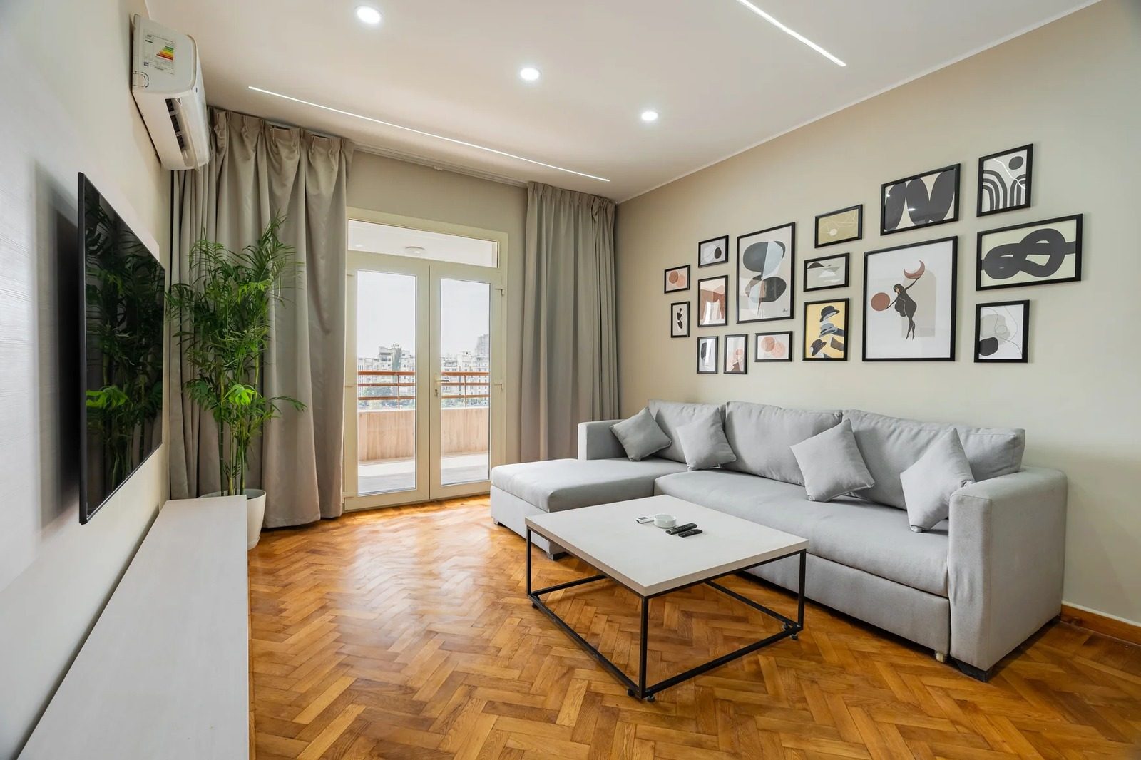 2BR Apartment – Nile View – Downtown Cairo — Living Room in Maspero, Corniche El Nil — near the Ramses Hilton, Egypt