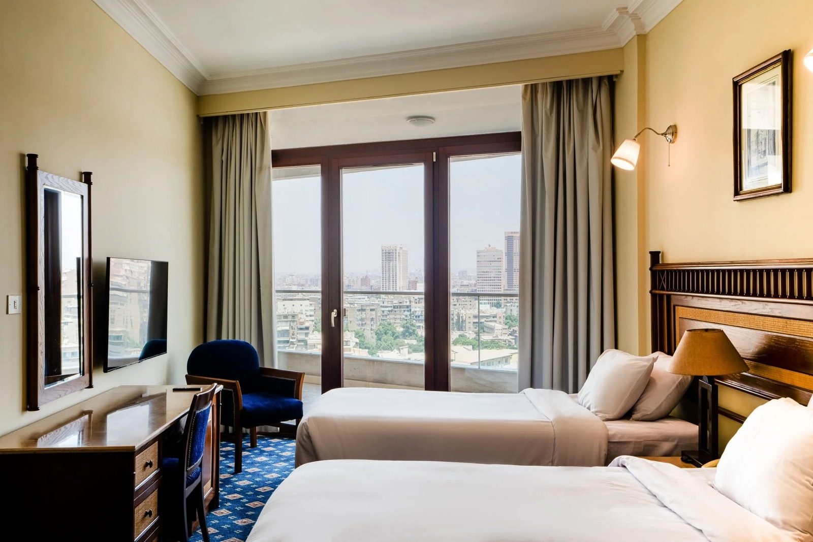 Executive Twin Room with Balcony – City View – Nile-side Hotel, Zamalek — Bedroom 1 in Nile side of Zamalek, Cairo, Egypt
