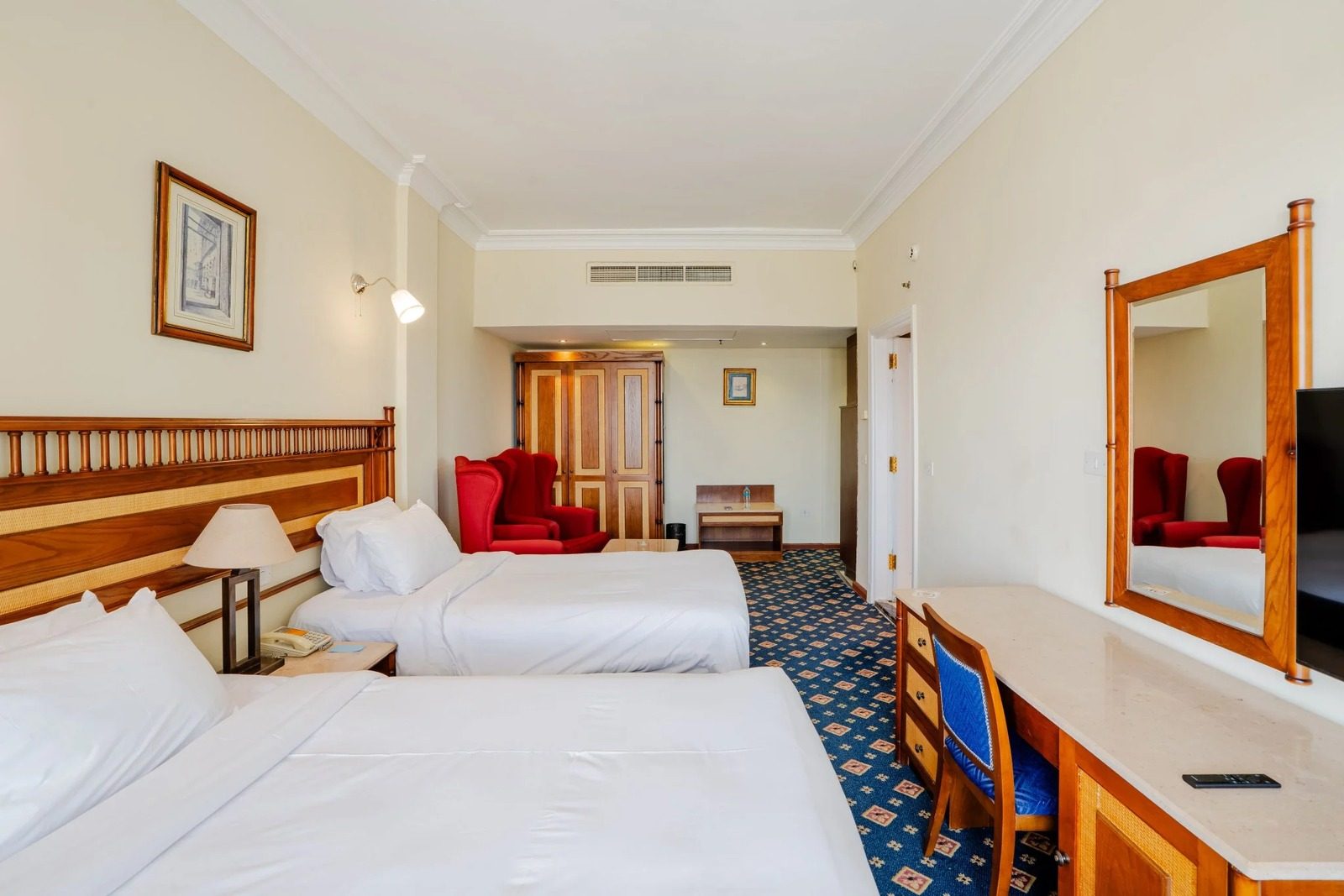 Executive Twin Room with Balcony – City View – Nile-side Hotel, Zamalek — Bedroom 1 in Nile side of Zamalek, Cairo, Egypt — photo 2