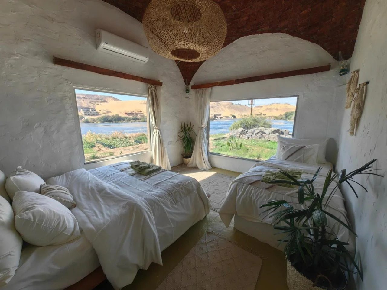 Junior Suite – Nile View – Nubian Guesthouse, Aswan — Bedroom 1 in Nubian village on the West Bank of the Nile, Aswan, Egypt — photo 2
