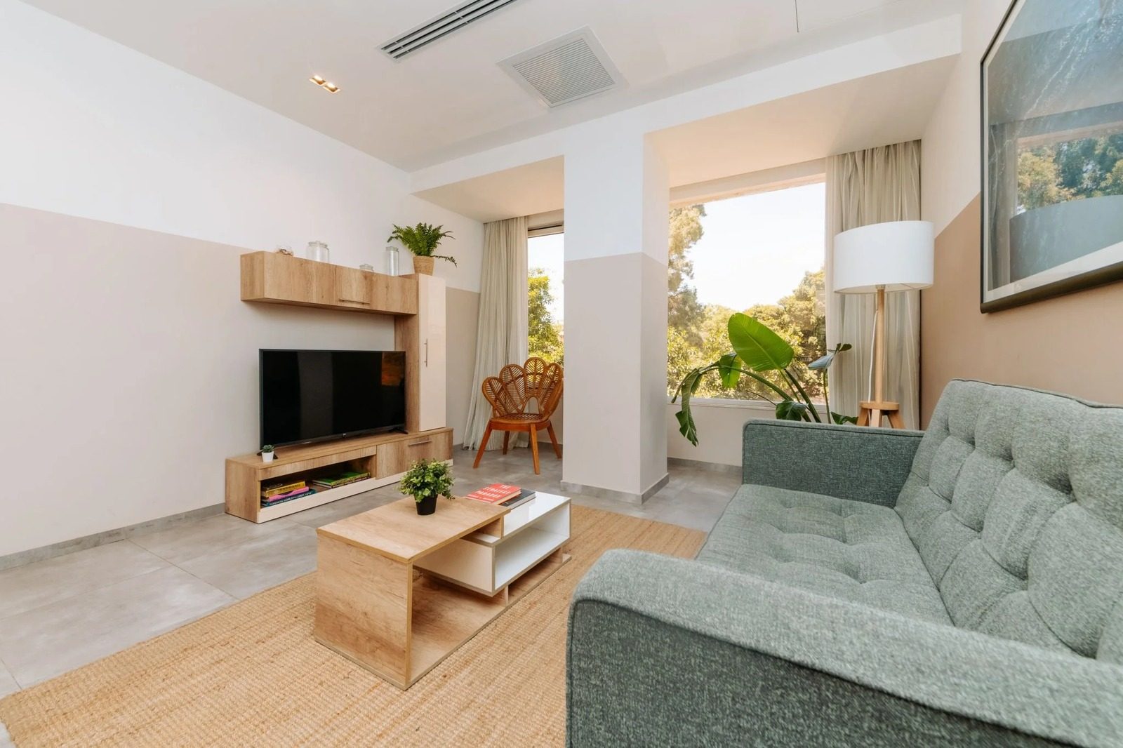 Studio – Garden View – Zamalek — Living Room in Central Zamalek, Cairo — close to 26th of July St, Egypt