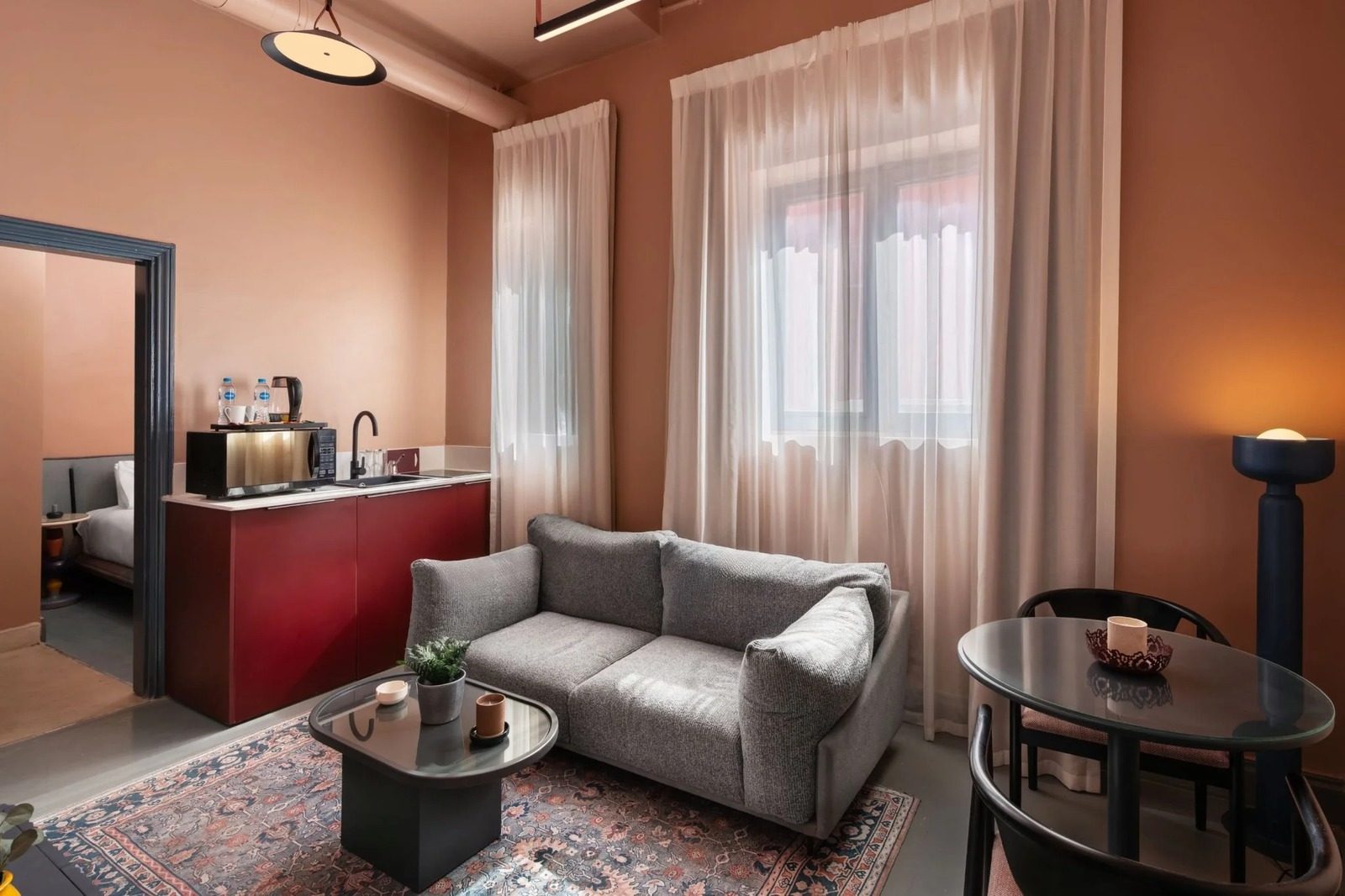 Serene 1BR Apartment – City View – Downtown Cairo — Living Room in Downtown Cairo, near Talaat Harb Square, Egypt