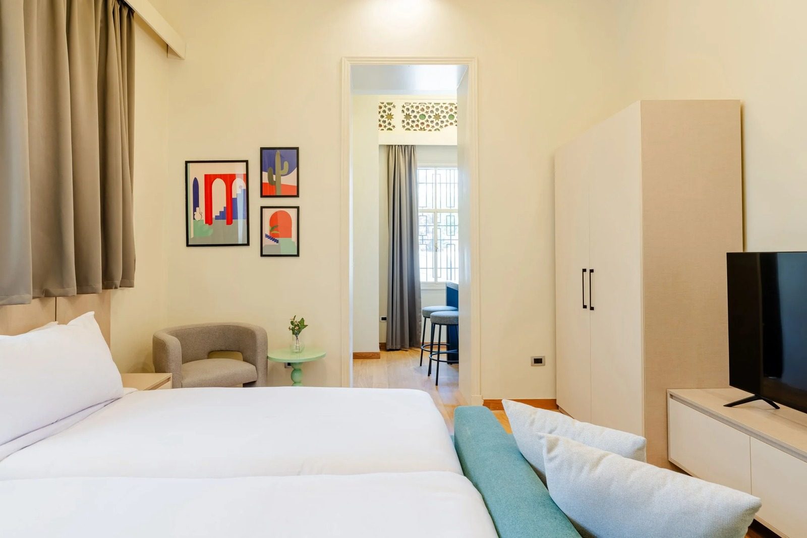Modern Studio – Zamalek — Bedroom 1 in Zamalek, Cairo, Egypt — photo 3