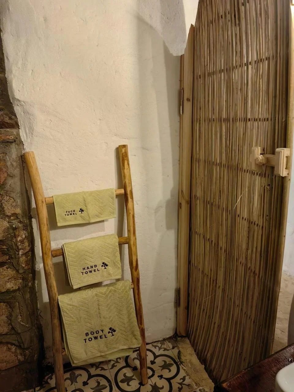 Deluxe Room (King or Twin) – Nile View – Nubian Guesthouse, Aswan — Full bathroom 1 in Nubian village on the West Bank of the Nile, Aswan, Egypt