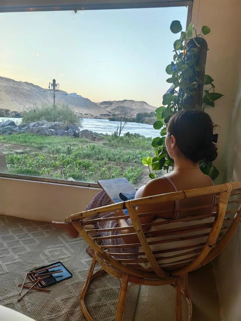 Deluxe Room (King or Twin) – Nile View – Nubian Guesthouse, Aswan — Additional Photos in Nubian village on the West Bank of the Nile, Aswan, Egypt