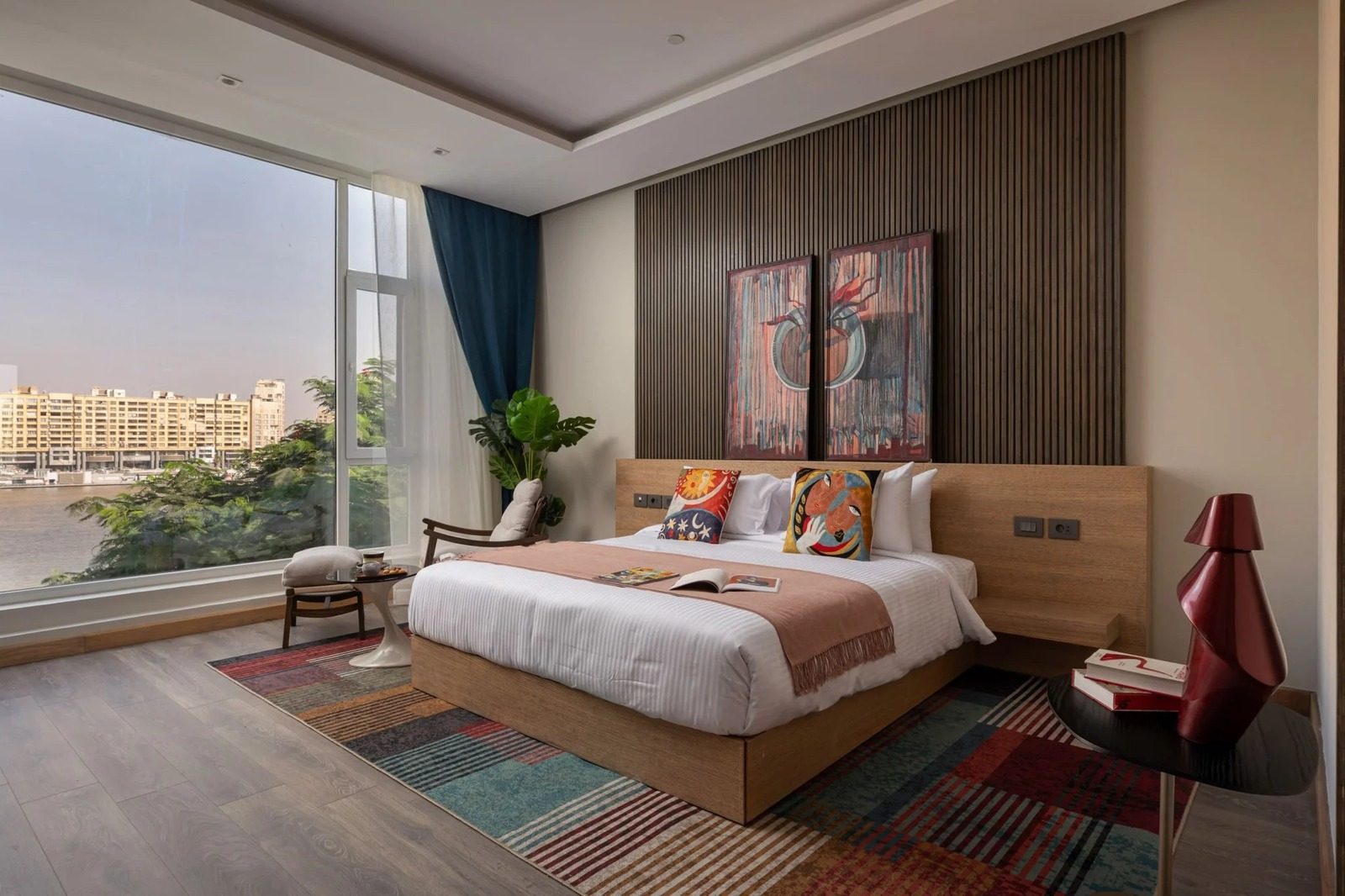 Deluxe Double Room – Nile View – Nile-front Hotel, Zamalek — Bedroom 1 in Northern Zamalek on the Nile, Cairo, Egypt — photo 3