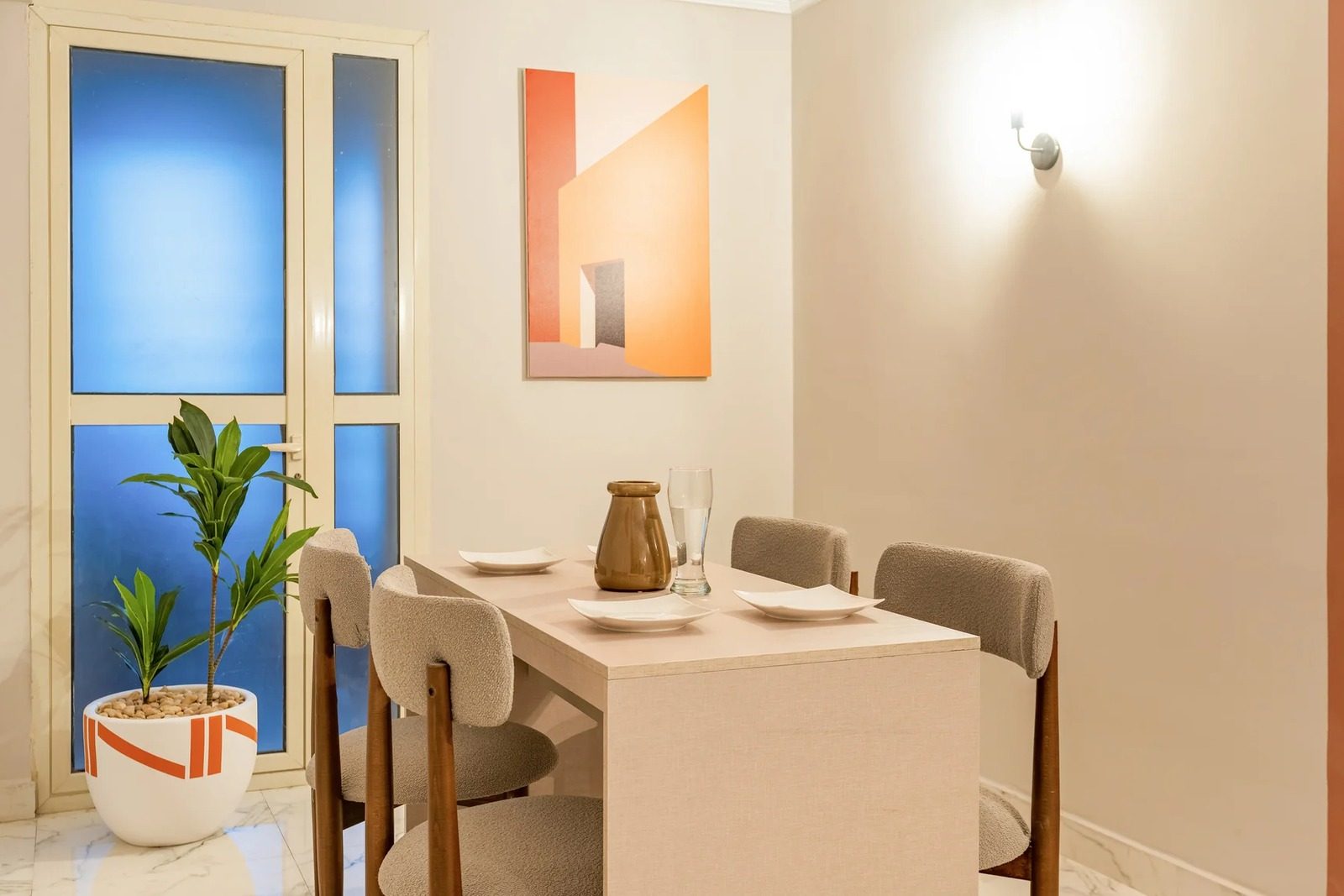 1BR Apartment – Partial Nile View – Giza — Dining Area in Giza Nile side, near Orman Botanical Garden & Cairo University, Egypt