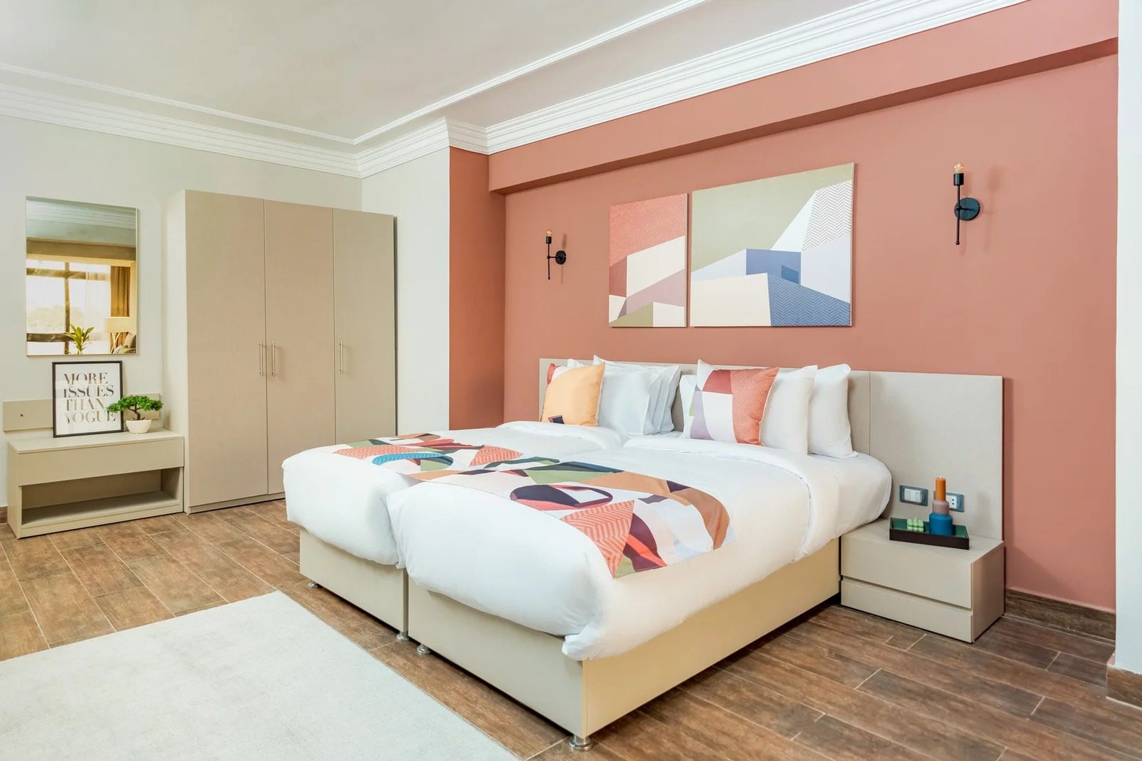 1BR Apartment – Partial Nile View – Giza — Bedroom 1 in Giza Nile side, near Orman Botanical Garden & Cairo University, Egypt — photo 2