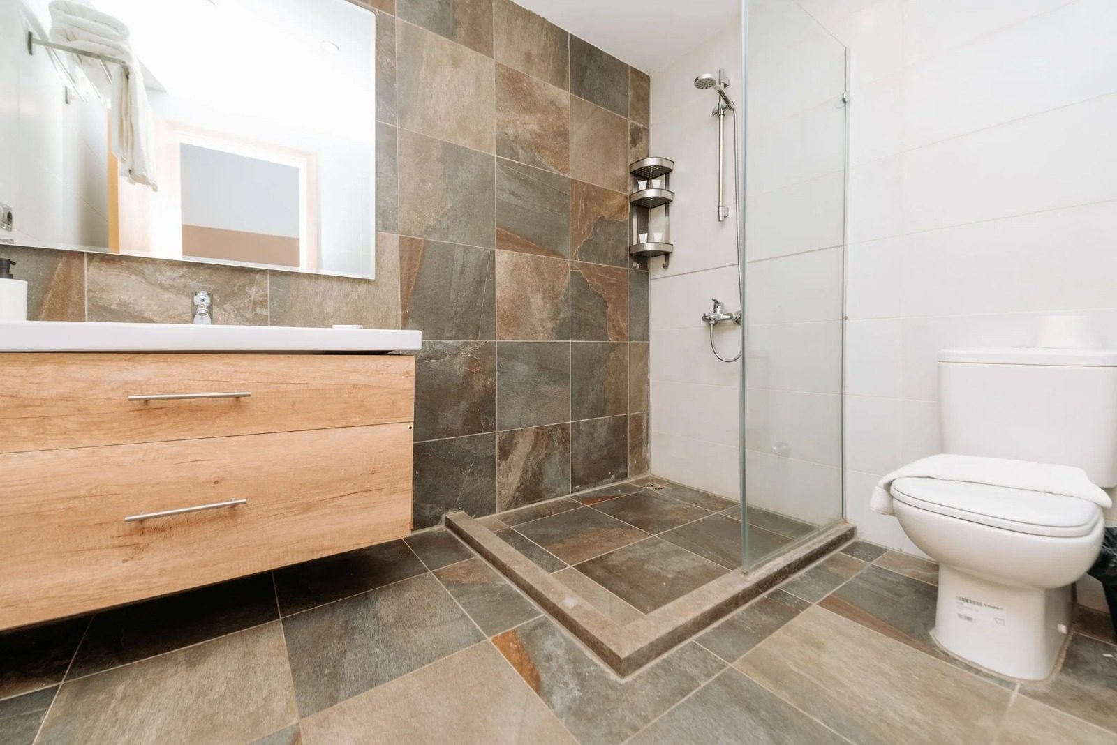 Bright 2BR Apartment – Zamalek — Full bathroom 1 in Central Zamalek, Cairo — close to 26th of July St, Egypt