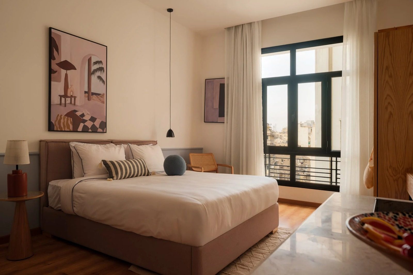 Studio – City View – Tahrir, Downtown Cairo — Bedroom 1 in Qasr El Nil St, Downtown Cairo — next to Tahrir Square, Egypt