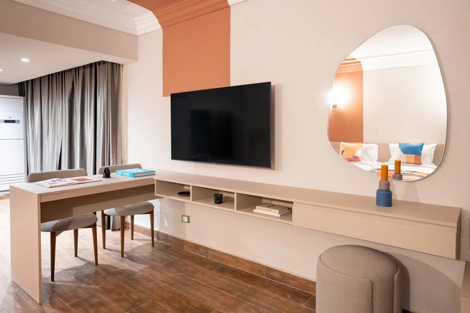 Compact Studio – Giza — Living Room in Giza Nile side, near Orman Botanical Garden & Cairo University, Egypt