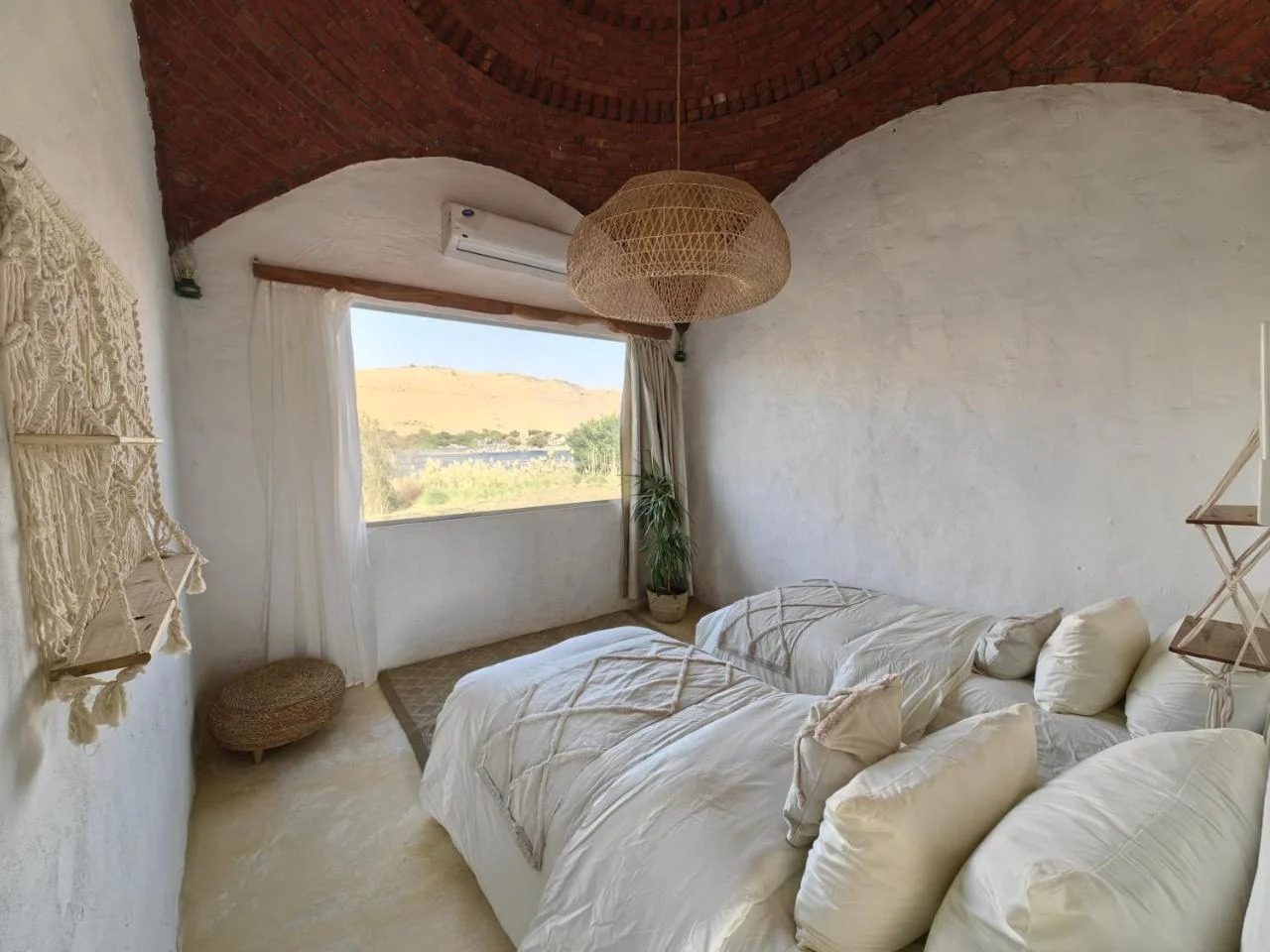 Double Room – Nile View – Nubian Guesthouse, Aswan — Bedroom 1 in Nubian village on the West Bank of the Nile, Aswan, Egypt