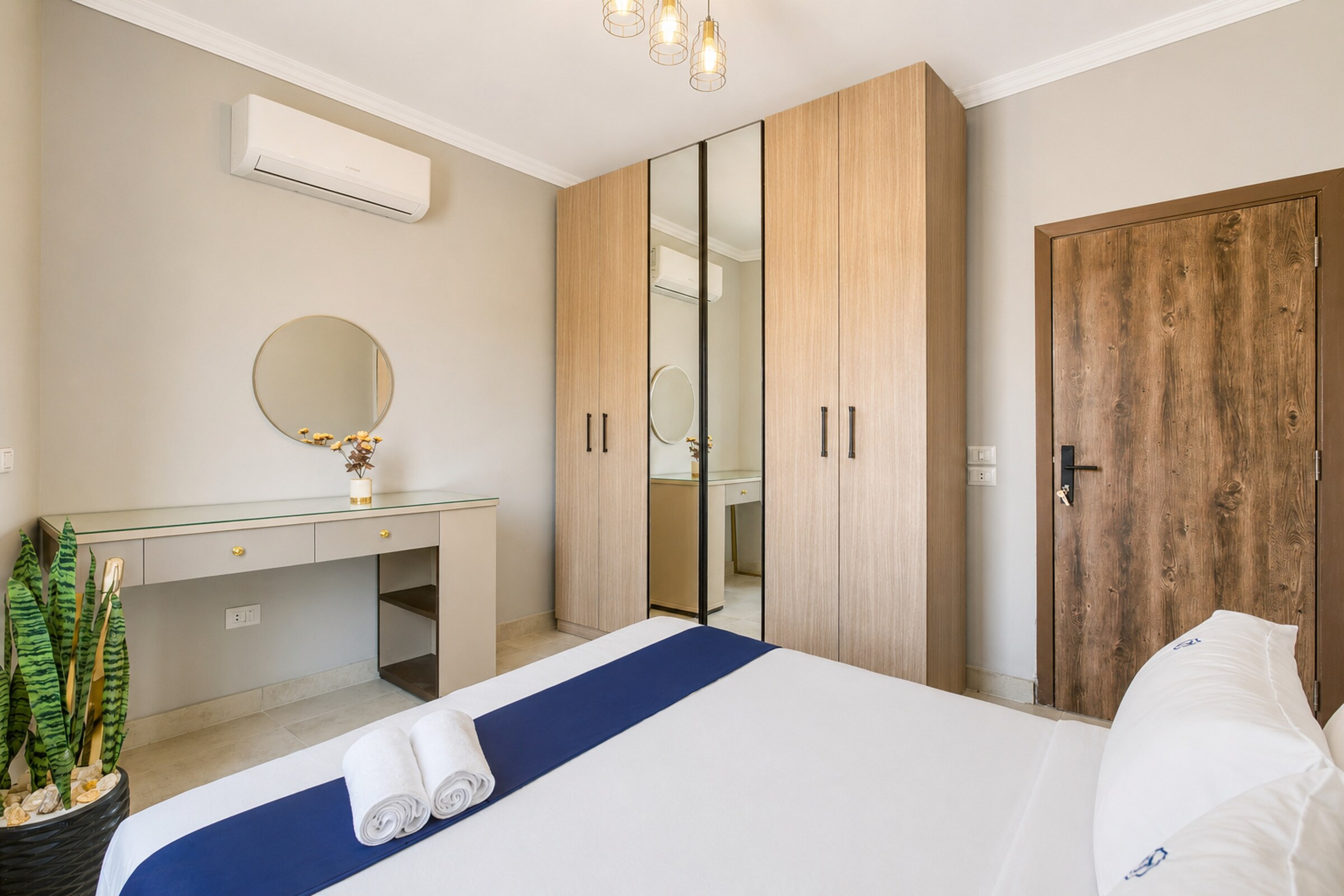 Travelholic Calm Corner 1BR with Balcony | Lotus 204 — Bedroom 1 in Travelholic Residence near Mivida. Unit 204., Egypt — photo 2