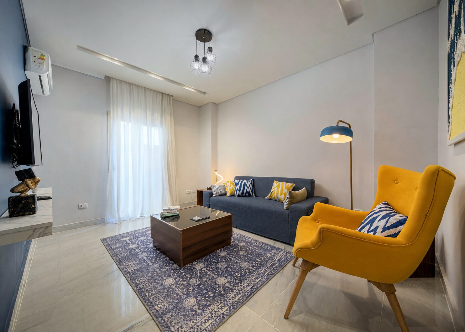 Travelholic Breeze Garden 2BR Apartment | 90 Residence 106 — Living Room in Travelholic 90st Residence. Unit 106., Egypt