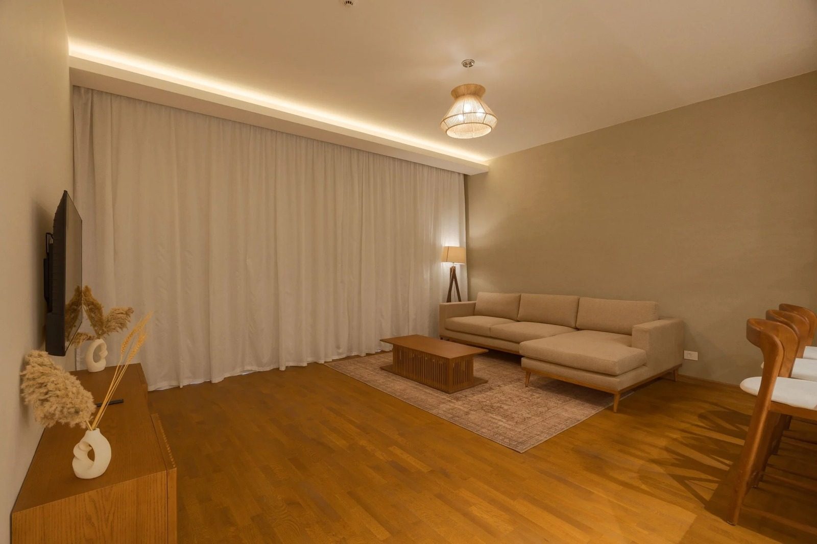 Modern 1BR Apartment with Balcony – Aeon Towers, Sheikh Zayed — Living Room in Aeon Towers, Sheikh Zayed City, Egypt