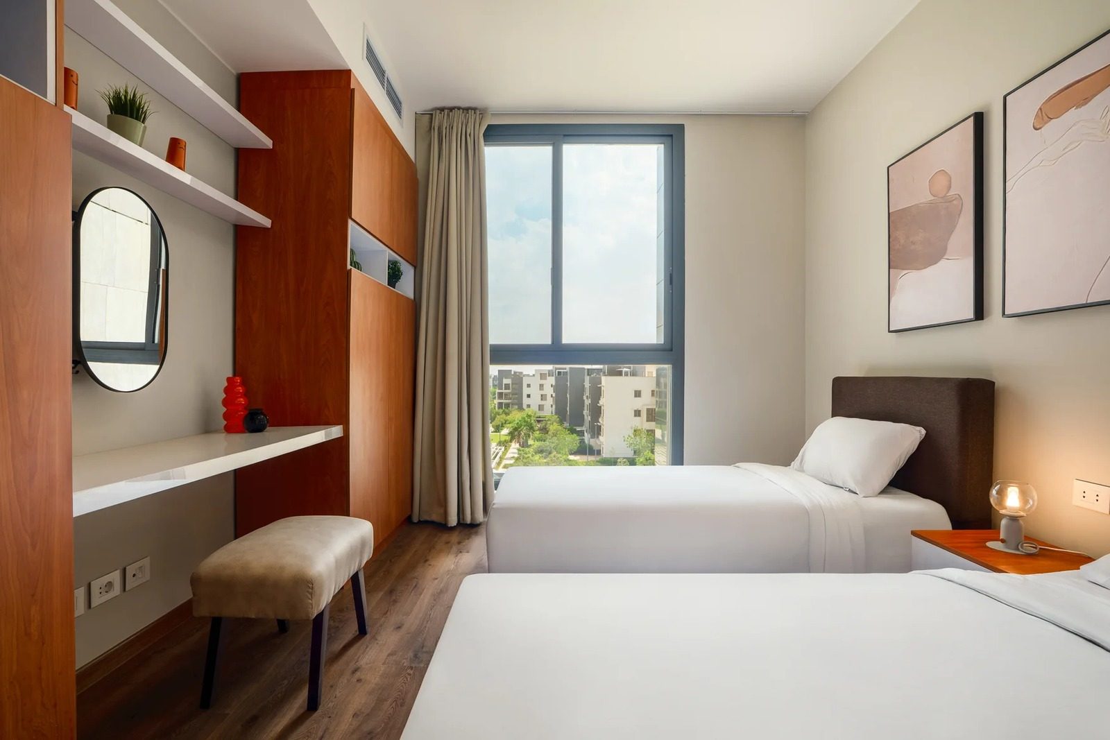 Warm 2BR Apartment with Kitchen – Aeon Towers, Sheikh Zayed — Bedroom 2 in Aeon Towers, Sheikh Zayed City, Egypt